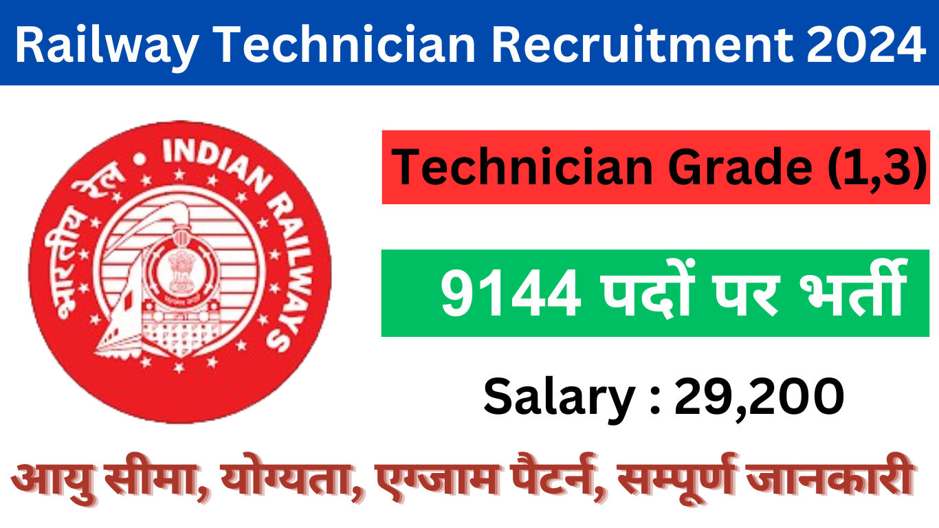 Railway Technician Recruitment 2024 :